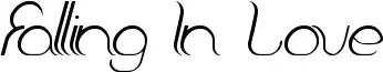 Falling In Love font