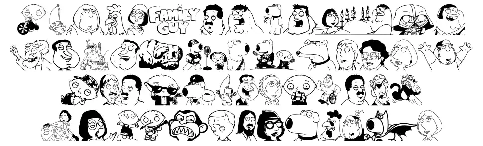 Family Guy Giggity फॉन्ट