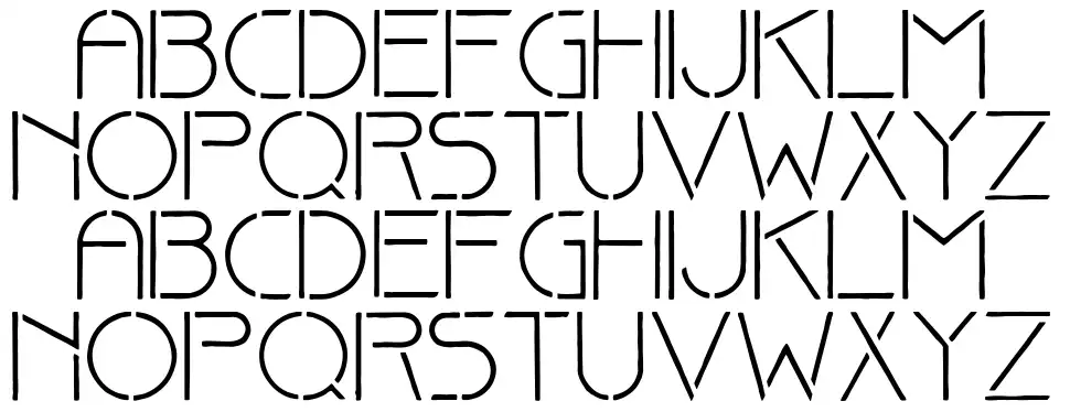Fine Stencil schriftart