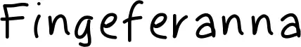 Fingeferanna font