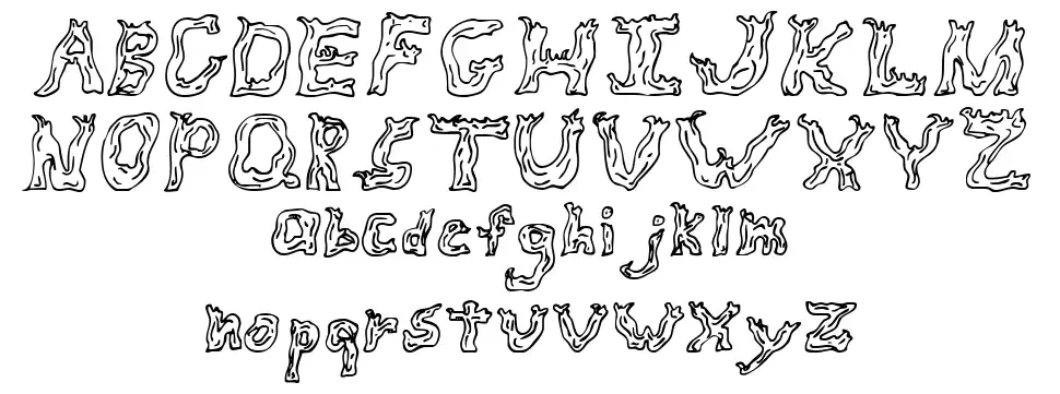 Fire Wood font
