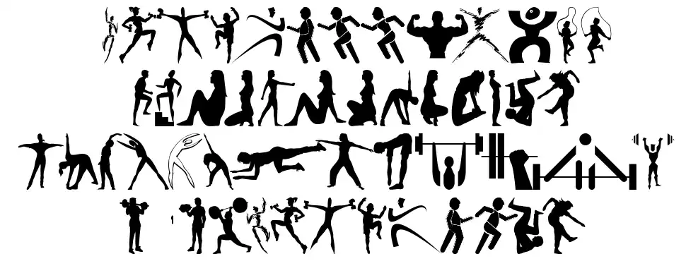 Fitness Silhouettes font