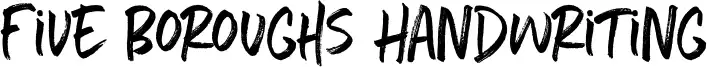 Five Boroughs Handwriting