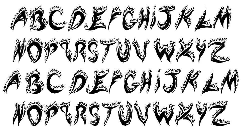 Flaming Tears font