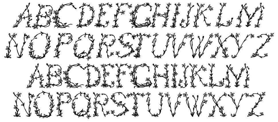 Floral font