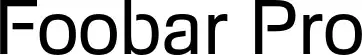 Foobar Pro font