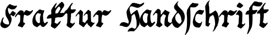 Fraktur Handschrift