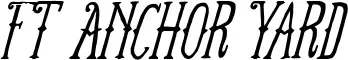 FT Anchor Yard font