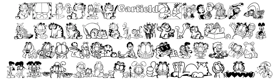 Garfield Hates Mondays Loves Fonts फॉन्ट