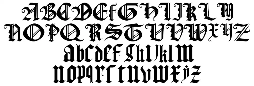 Gothic Texture Quadrata font