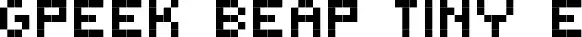 Greek Bear Tiny E font