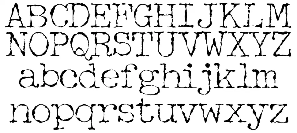 Halbstarke Pica schriftart