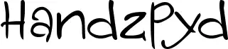 Handzpyd font