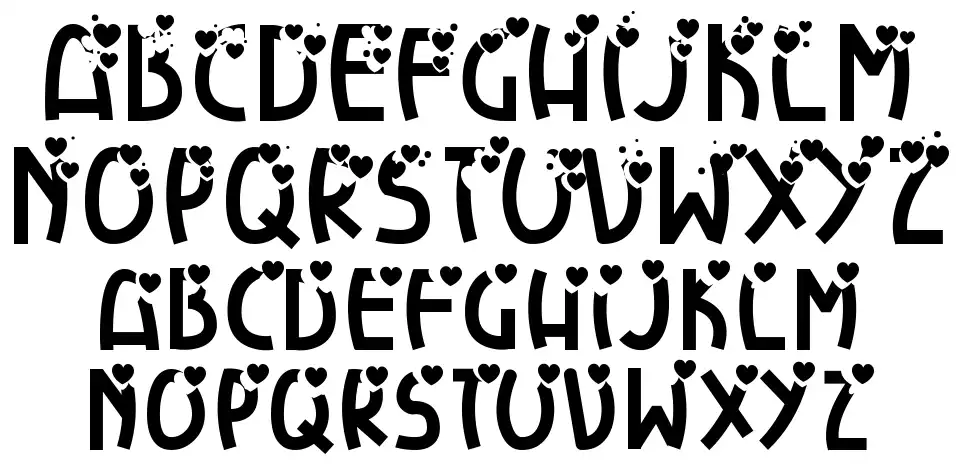 Heart Explosion font