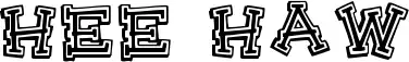 Hee Haw font