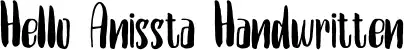 Hello Anissta Handwritten