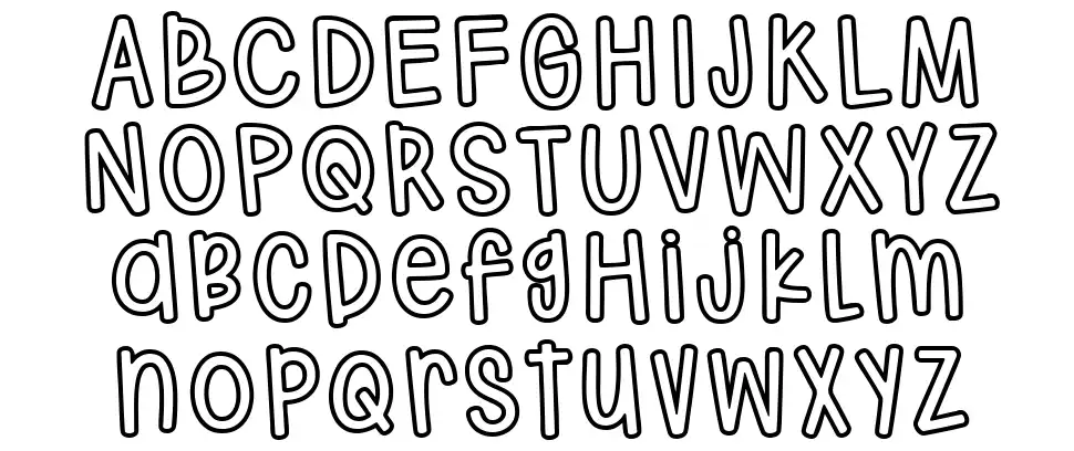 Hodgepodgery Outline písmo