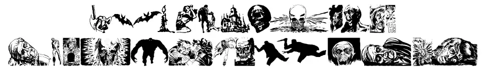 Horror Dingbats Eerie Edition font