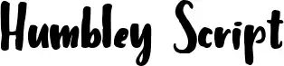 Humbley Script font