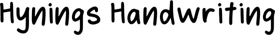 Hynings Handwriting
