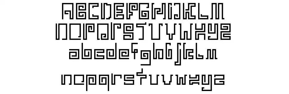 India Snake Pixel Labyrinth Game font