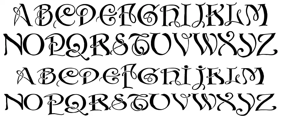 Initials With Curls font