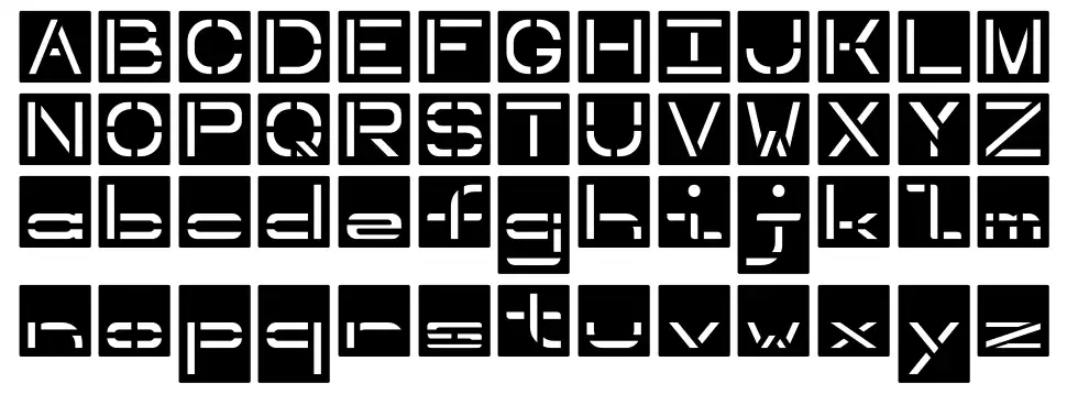 Inverted Stencil schriftart