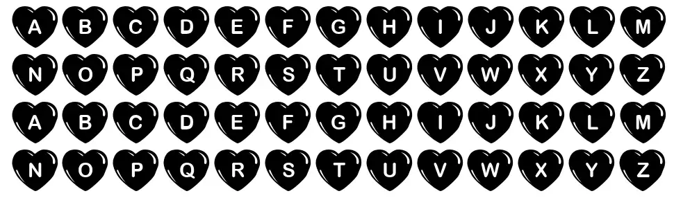 JLR Simple Hearts font