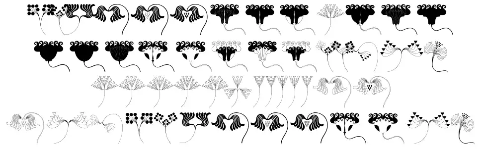 JugendStil Flowers font