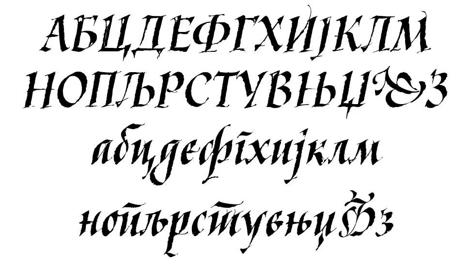 Kaligraf Latin + Cyr font