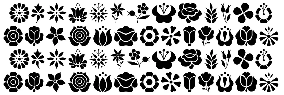 Kalocsa Flowers font