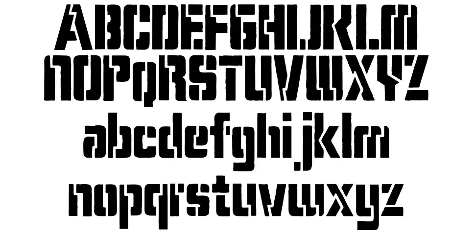 Karen Stencil schriftart