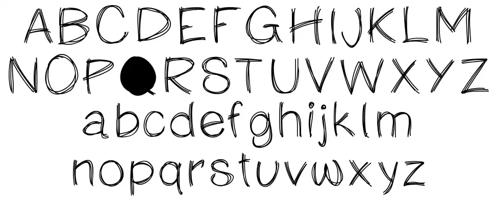 Kate Sketchy Print font