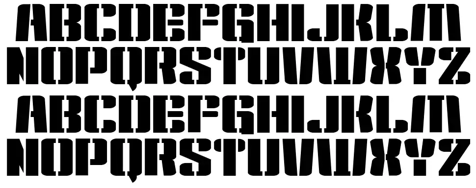 Kensuco Stencil G schriftart
