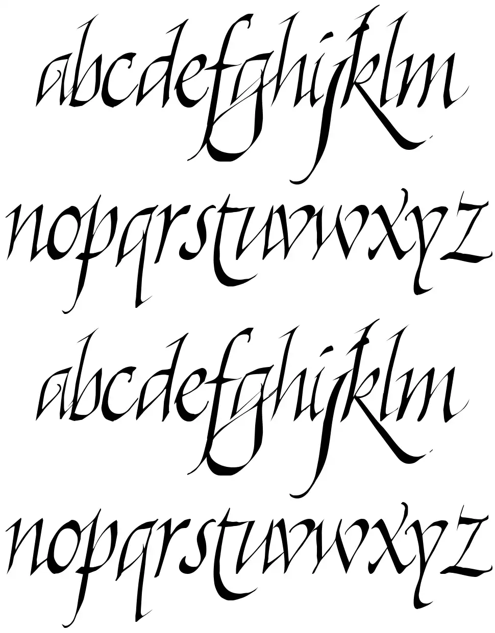 Killigraphy font