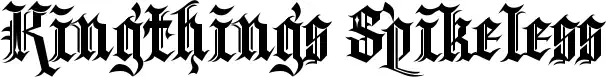 Kingthings Spikeless font