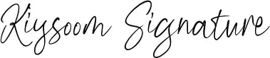 Kiysoom Signature