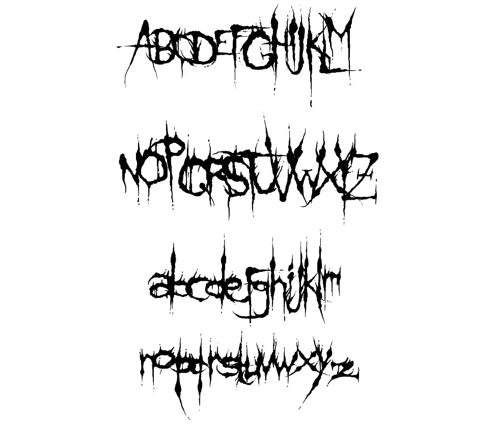 Klinge Death Brush font by Klinge Art FontRiver