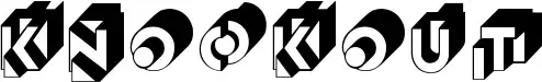 Knockout font