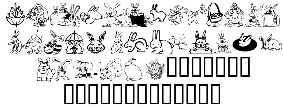 KR Bunny Dings font