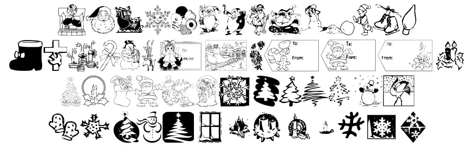 KR Christmas 2001 font