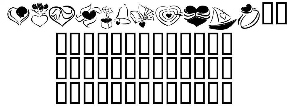 KR Cuori Divertenti 2 font