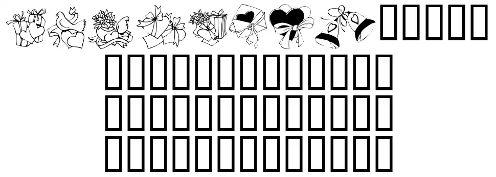KR Cuori Divertenti 6 font