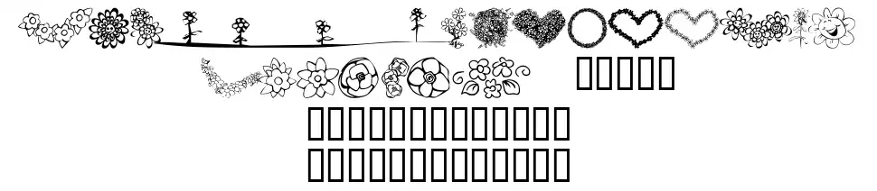 KR Just The Flowers font