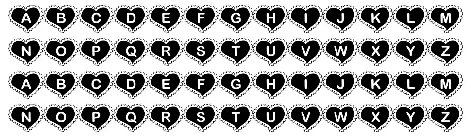KR Valentine Heart font