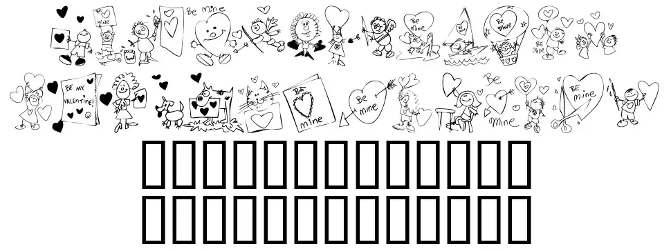 KR Valentine Kids 2006 font