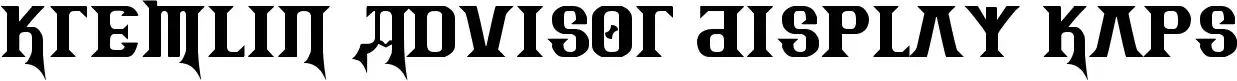 Kremlin Advisor Display Kaps font