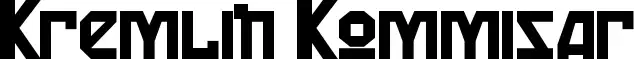 Kremlin Kommisar font