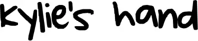 Kylie's hand font