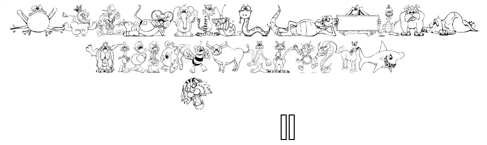 LM Animal Toons font